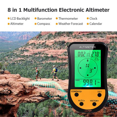 Electronic Digital Altimeter In Multifunction Lcd Backlight U V Ebay