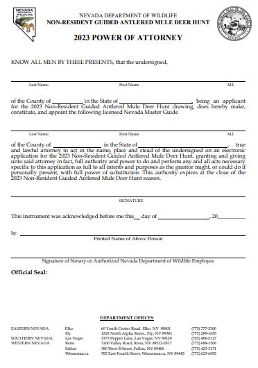 10 Free Nevada Nv Power Of Attorney Form Download How To Create Guide Tips