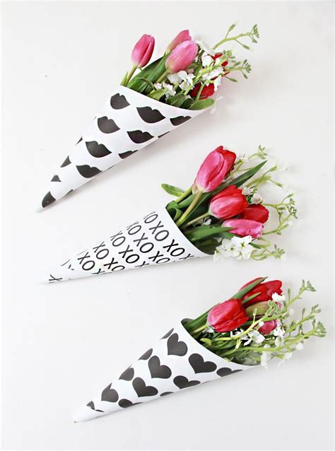 Diy Valentine Free Printable Flower Bouquets A Bubbly Life