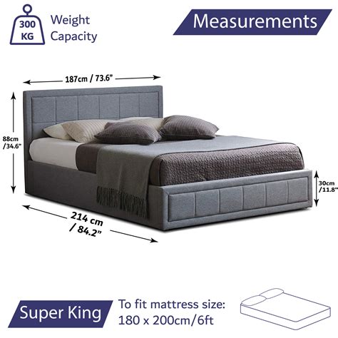 Super King Ottoman Storage Bed Frame - Home Treats UK