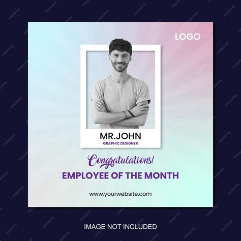 Premium Vector Employee Of The Month Vector Template