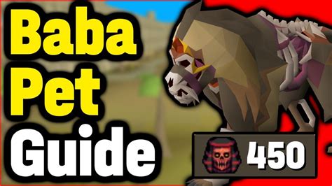 Toa 450 Baba Pet Transmog Guide No Tumeken Shadowtbowbutterflyred X