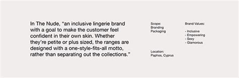 In The Nude Brand Identity On Behance