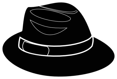 Black Stencil Fedora Clip Art at Clker.com - vector clip art online ...