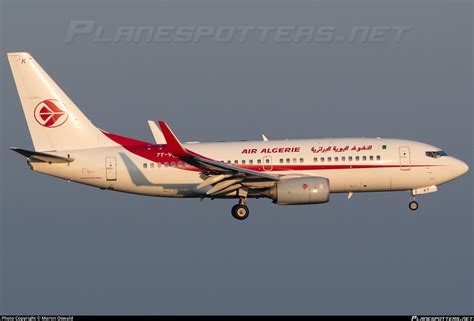 7T VKT Air Algérie Boeing 737 7D6C WL Photo by Martin Oswald ID