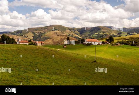 Pyrenees mountains in Navarra in a cloudy day Stock Photo - Alamy