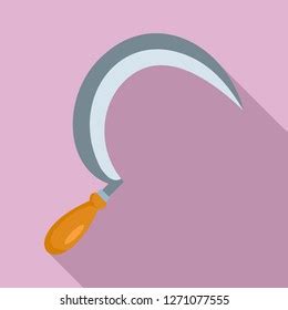 Sickle Icon Flat Illustration Sickle Vector Stock Vector Royalty Free