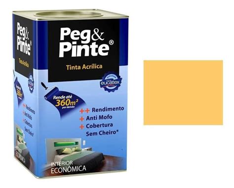 Tinta Eucatex Peg Pinte Litros Amarelo Canario Tinta Para Parede