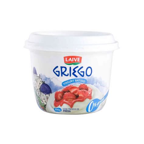 Yogurt Griego Laive Con Trozos De Fresa Vaso 500g Tiendagoita