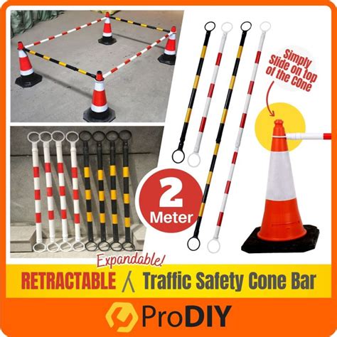 Meter Expandable Retractable Cone Bar Pole Traffic Safety Barrier