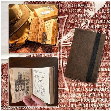 Indiana Jones Grail Diary Classic Movie Prop Replica Fans T Retro