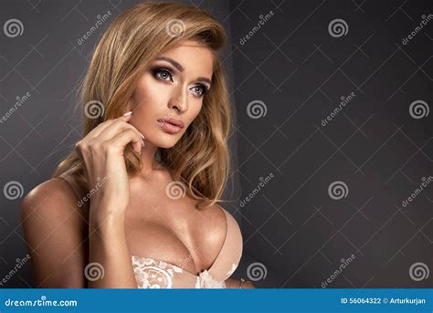 Beauty Portrait Of Blonde Woman Stock Photo Image Of Beauty People