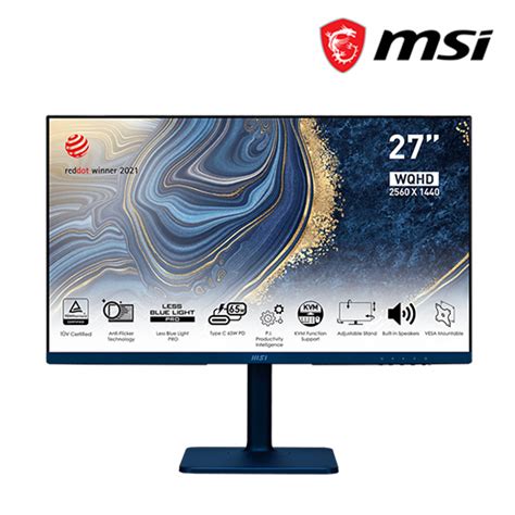 Msi Modern Md Qp Ultramarine Business Productivity Monitor Inch