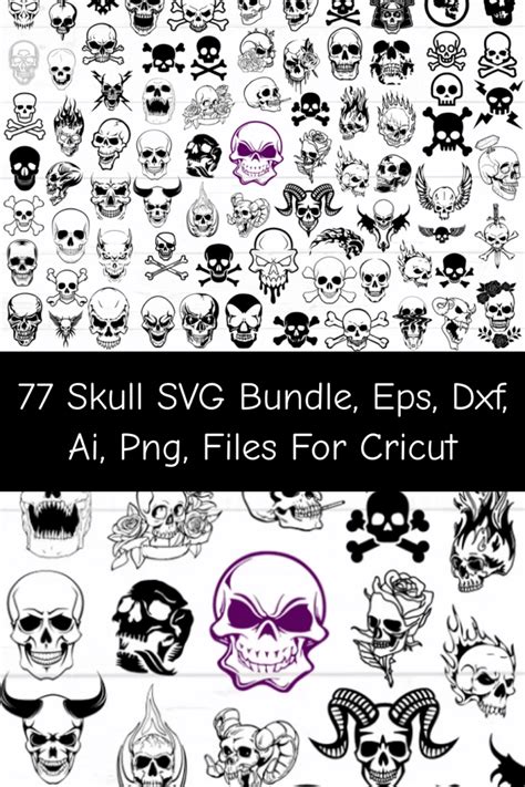 77 Skull Svg Bundle Files For Cricut Masterbundles