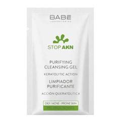 Gel Rửa Mặt Cho Da Dầu Mụn Laboratorios BABE Stop AKN Purifying Cleans Lam Thảo Cosmetics
