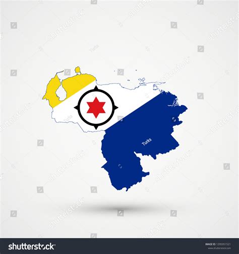 Venezuela Map Bonaire Flag Colors Editable Stock Vector (Royalty Free ...