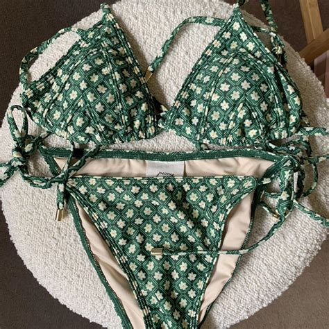 Peony Daisy String Tie Bikini Size S AU As New Depop