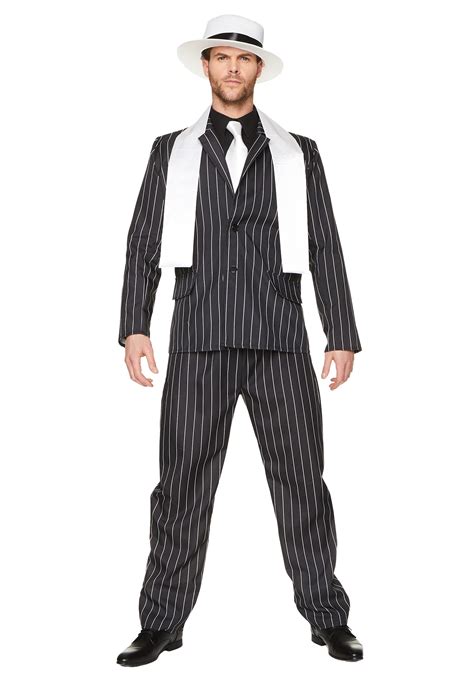 Morph Gangster Costume Men Roaring 20s Costumes For Men Mafia Mobster