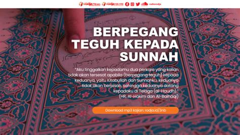 Berpegang Teguh Kepada Sunnah Radio Rodja 756 Am