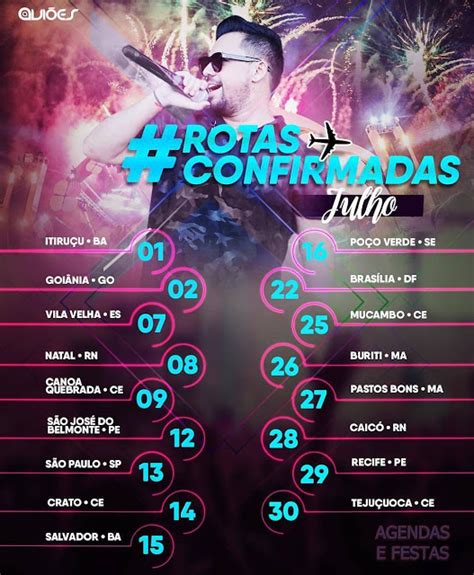 Confira Agenda Das Bandas De Forr No M S De Julho Blog Janailson