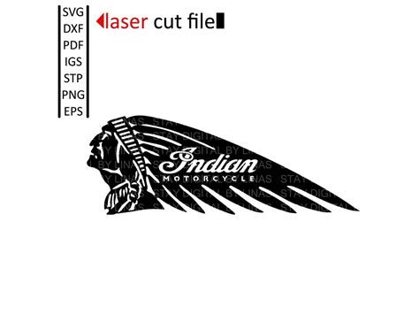 Indian Motorcycle Logo Digital Files For Laser Cutting Igs Stl Stp