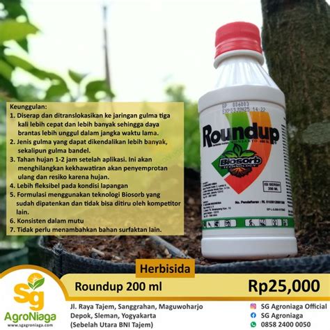 Jual Herbisida Roundup Kemasan 200 Ml Pembasmi Rumput Liar Di Lapak Sg