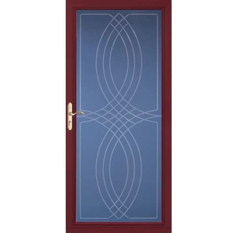 Pella Select 36 In X 81 In Cranberry Full View Aluminum Storm Door In The Storm Doors Department