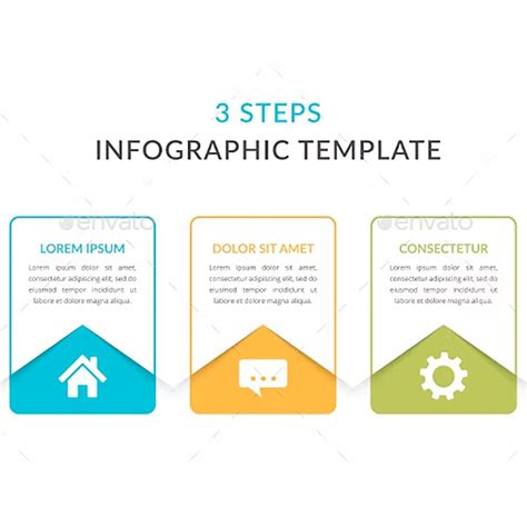 3 Steps Infographic Template Masterbundles