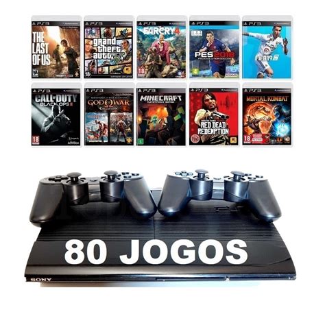 Ps3 Playstation 3 Super Slim 80 Games Jogos Originais Shopee Brasil