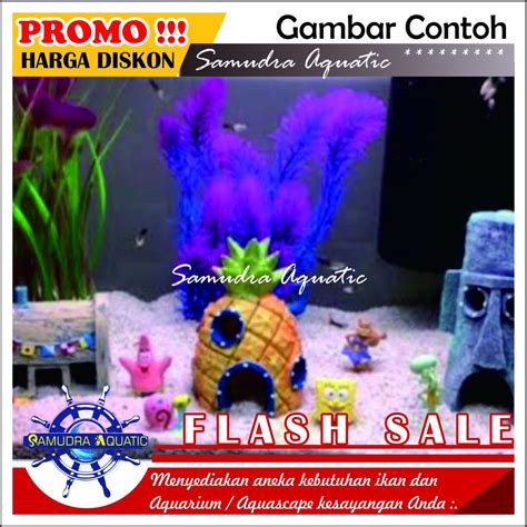 Jual Hiasan SPONGEBOB Aquarium Spongebob Aquarium Mainan Spongebob Bikini Botton Hiasan Fiber