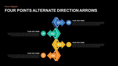 Step Alternate Direction Arrows Powerpoint Template Keynote