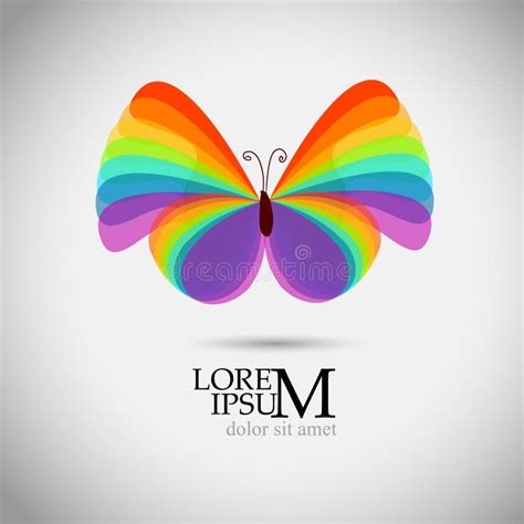 Rainbow Butterfly Logo. Simple Vector Illustration Stock Vector ...