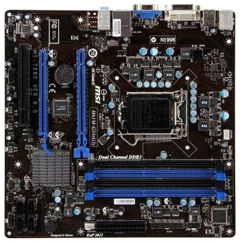 Материнская плата msi h61m p20 g3 схема подключения