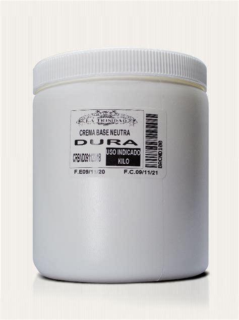 CREMA BASE NEUTRA DURA 1 KG Botica De La Trinidad