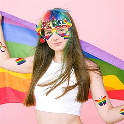 Amazon HOWAF Gay Pride Rainbow Paper Glasses 26 Pack LGBT Gay