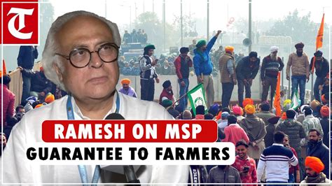 Jairam Ramesh Talks About Congress Promise Of Legal MSP Guarantee To