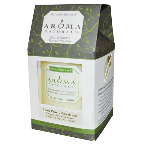 Aroma Naturals, Naturally Blended, Pillar Candle, Peace Pearl, Orange ...