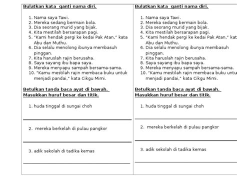 Pdf Latihan Kata Ganti Nama Dan Tanda Baca Dokumen Tips