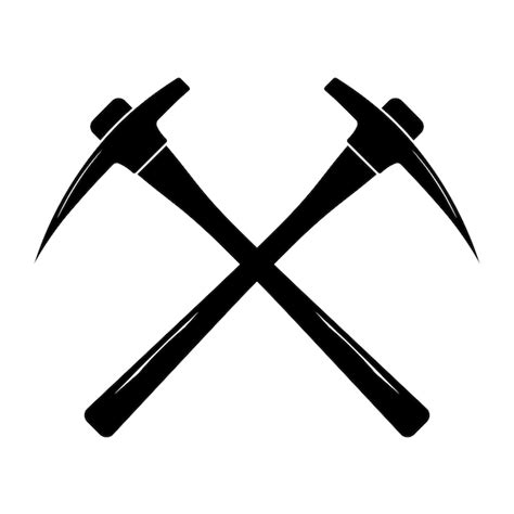 Premium Vector | Mining pickaxe equipment tool isolated symbol in black ...