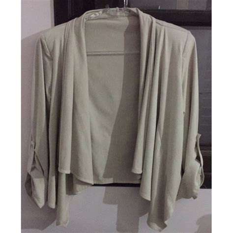 Casaco Blaser Feminino Nude Beje Modelo Despojado Ombreiras Shopee Brasil