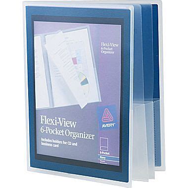 Avery Flexi View Pocket Presentation Folder Navy Blue Staples