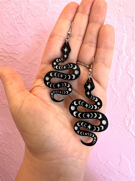 Creepy Earrings Snake Earrings Acrylic Earrings Cute Earrings