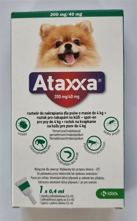Атакса (Ataxxa) краплі для собак до 4 кг проти бліх, кліщів, вошей ...