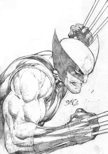 Wolverine - 9"x12" Pencil | EdBenesOrigianlArt