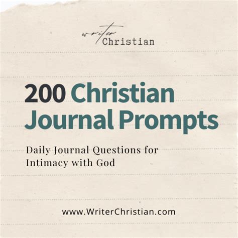 200 Christian Journal Prompts for Intimacy with God - Writer Christian