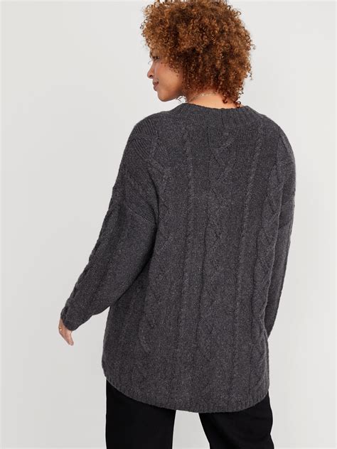 Oversized Chunky Cable Knit Cardigan Sweater Old Navy