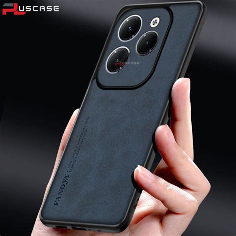 PlusCase For Infinix Hot Infinix Hot Pro Soft Frame PU Leather Slim Matte Durable