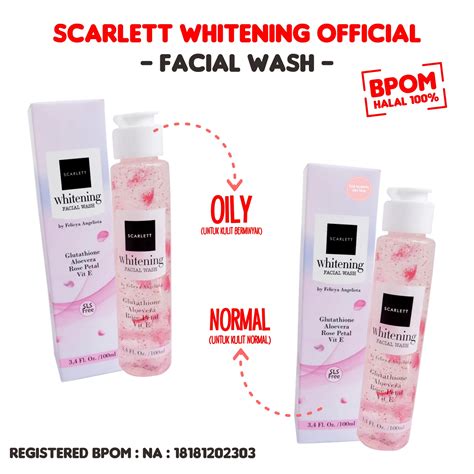 Scarlett Whitening Facial Wash Sabun Wajah Scarlett Whitening