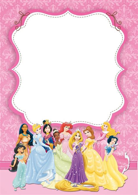 Disney Princess Invitations Disney Princess Birthday Party Princess