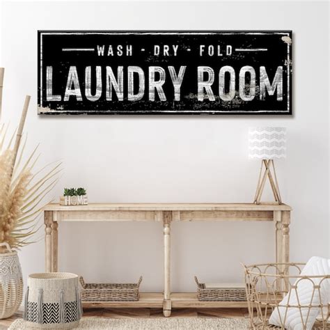 Craft Supplies Tools Laundry Room Sign Wash Dry Fold Laundry Sign